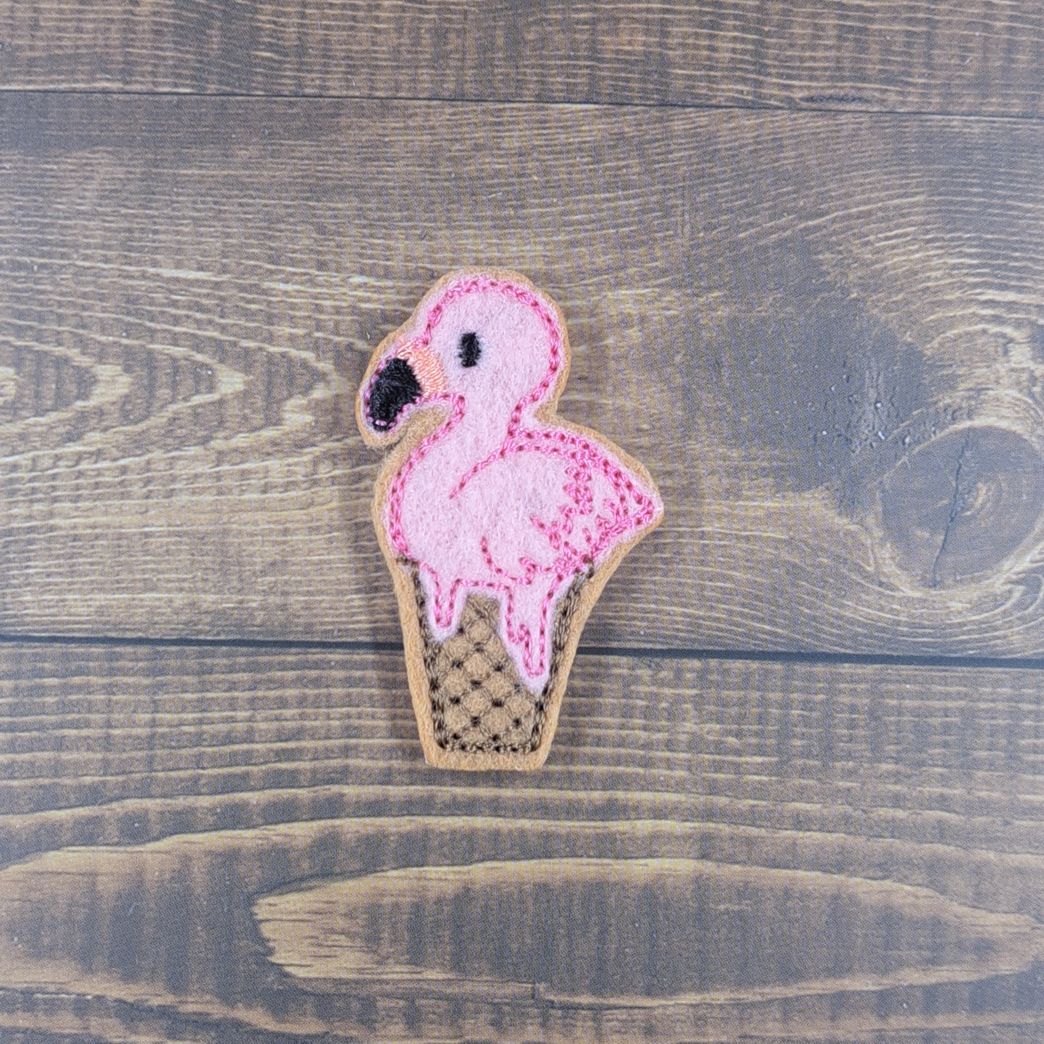 Summer Flamingo Ice Cream Cone