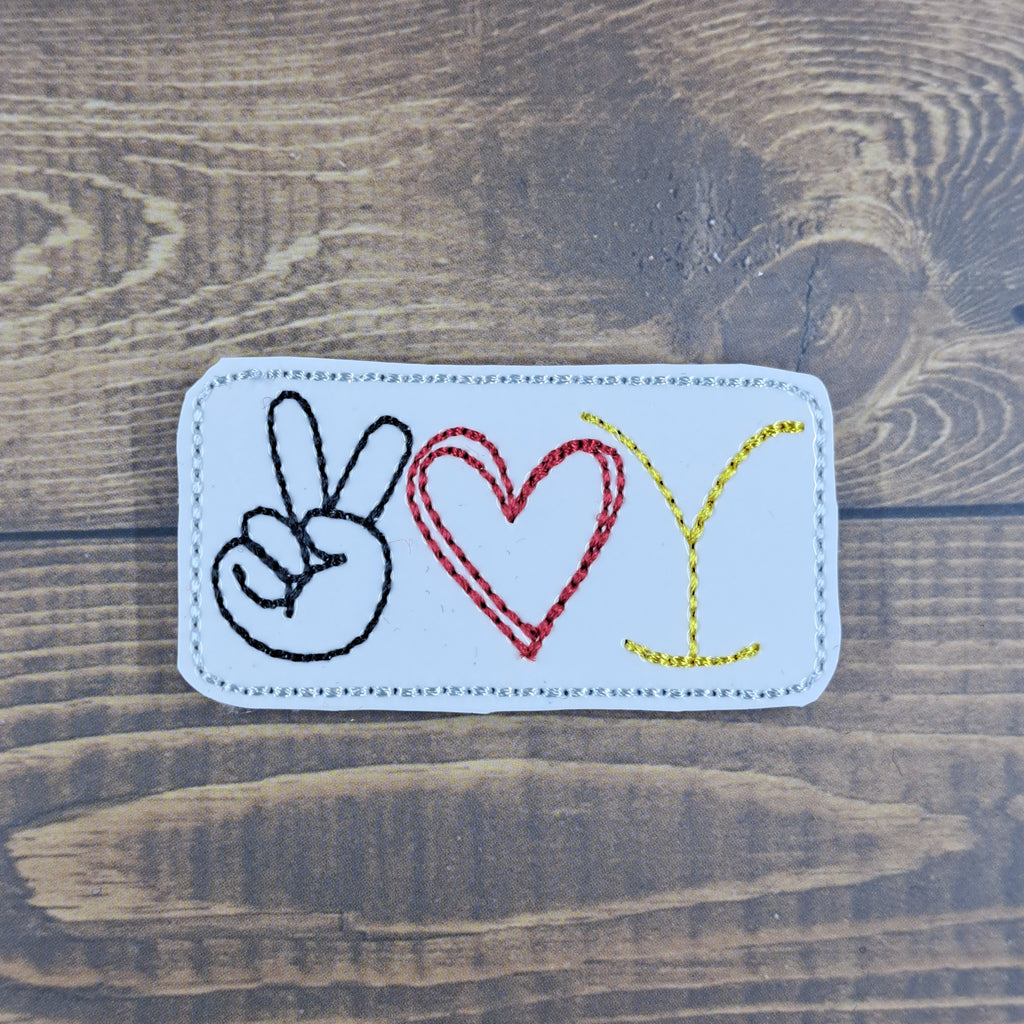 T.V Peace Love Yellow Pebbles