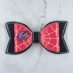 Spider In Web Embroidered Bow