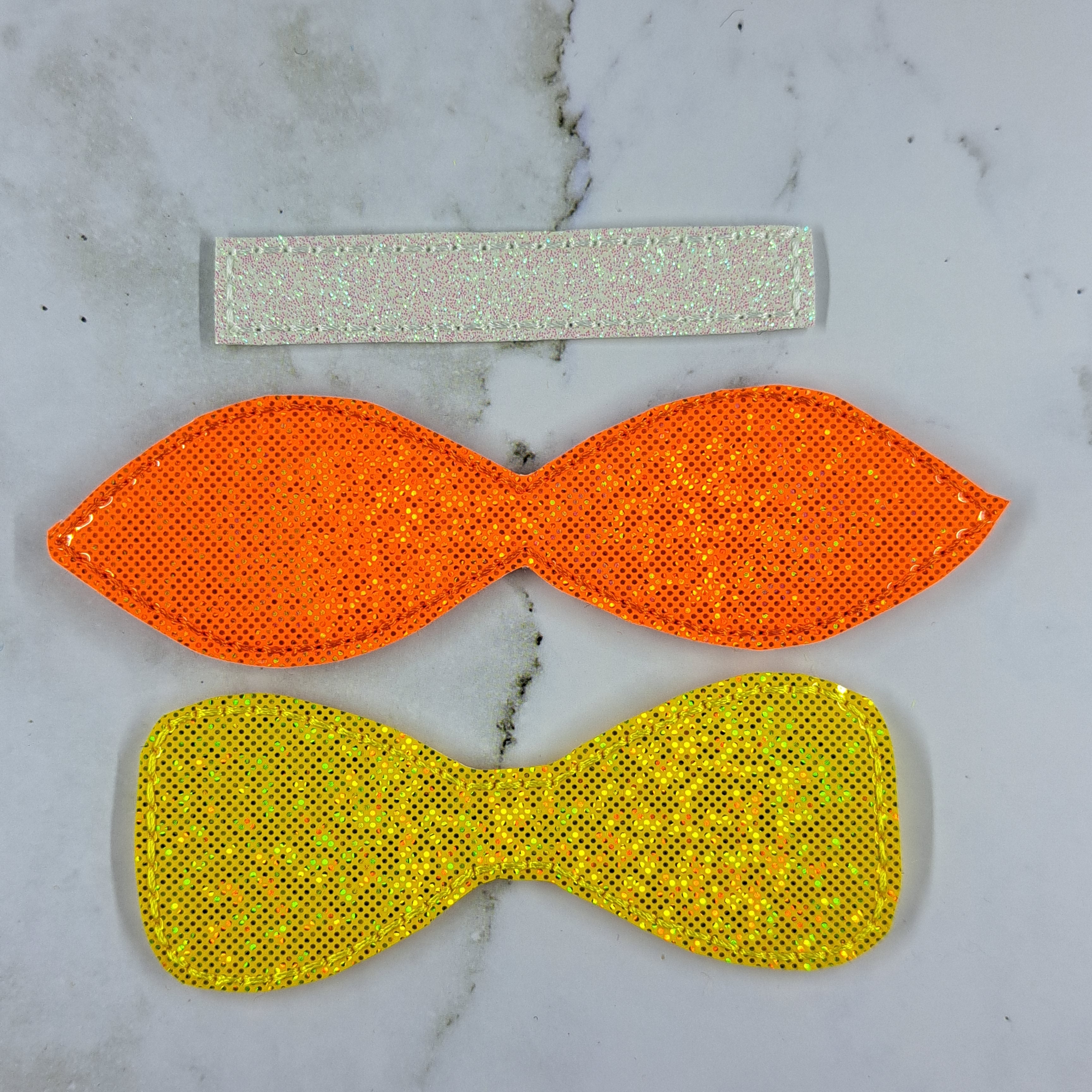 Candy Corn Embroidered Bow