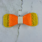 Candy Corn Embroidered Bow