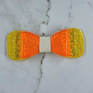 Candy Corn Embroidered Bow