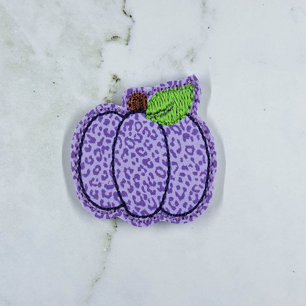 Fall Purple Cheetah Pumpkin