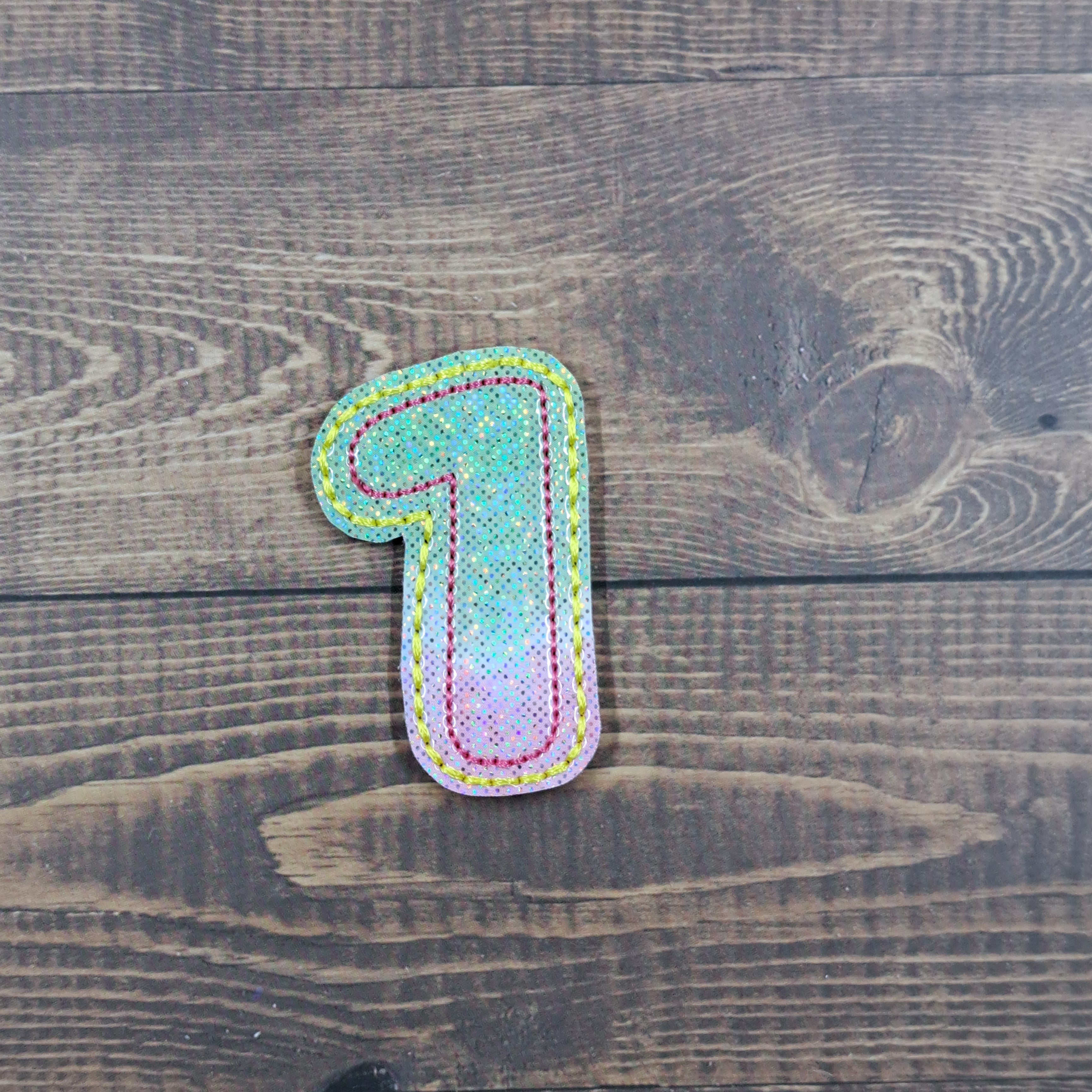 Birthday Numbers Pastel Rainbow Sparkle