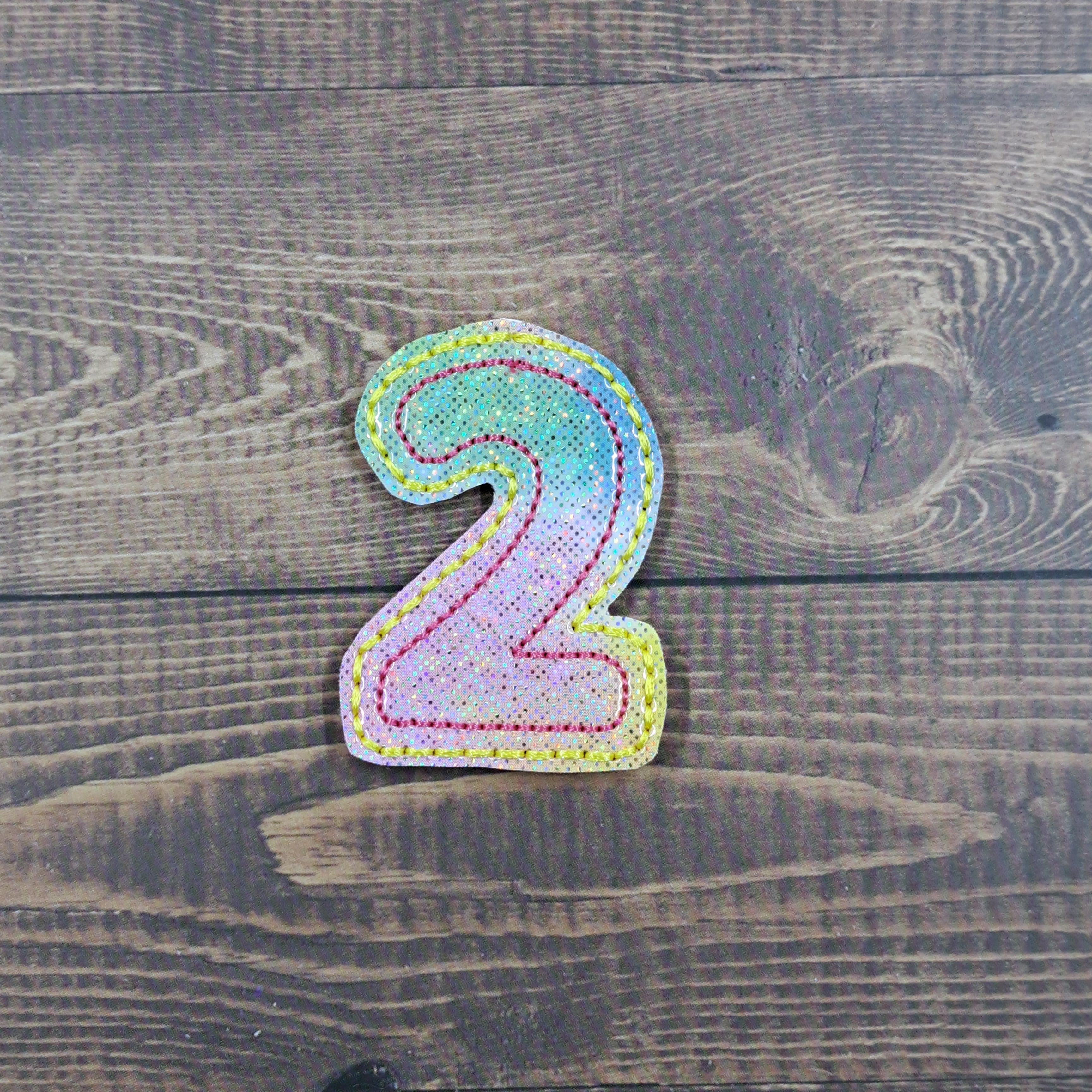 Birthday Numbers Pastel Rainbow Sparkle