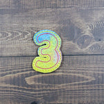 Birthday Numbers Pastel Rainbow Sparkle