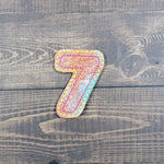 Birthday Numbers Pastel Rainbow Sparkle