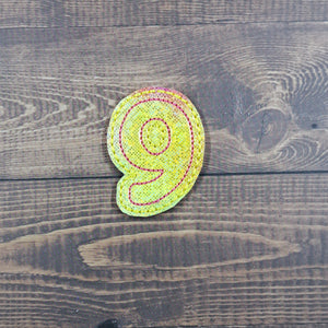 Birthday Numbers Pastel Rainbow Sparkle