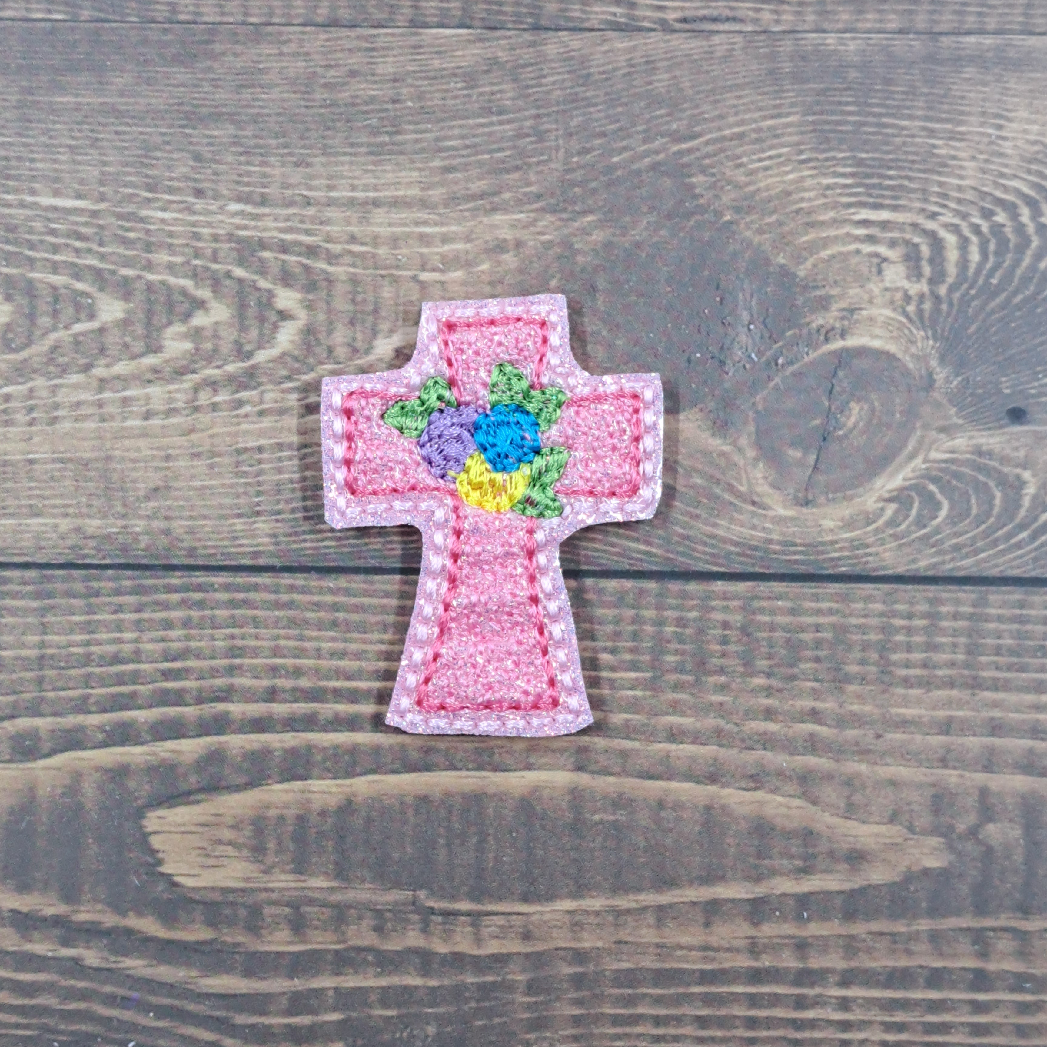 Easter Floral Pink Cross