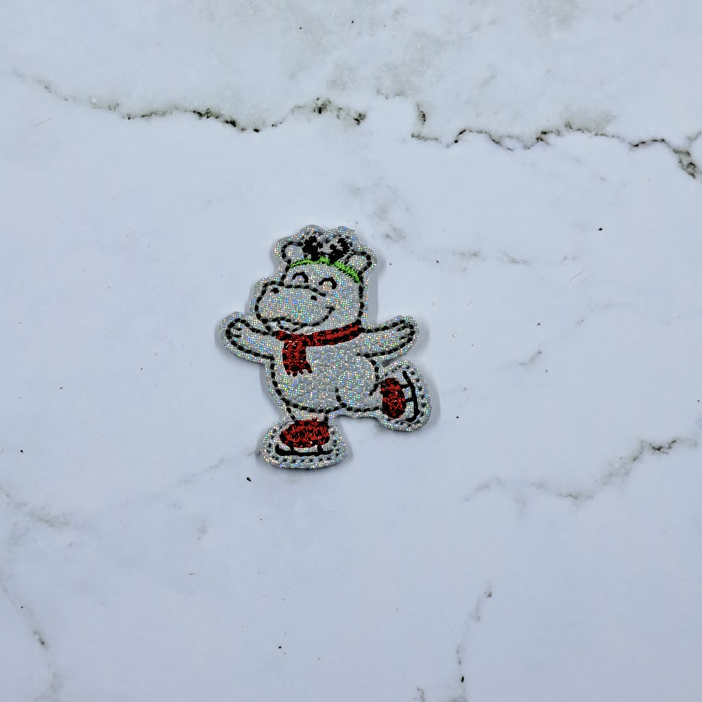 New Christmas Skating Hippo