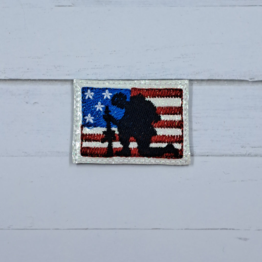 Patriotic Kneeling Soldier