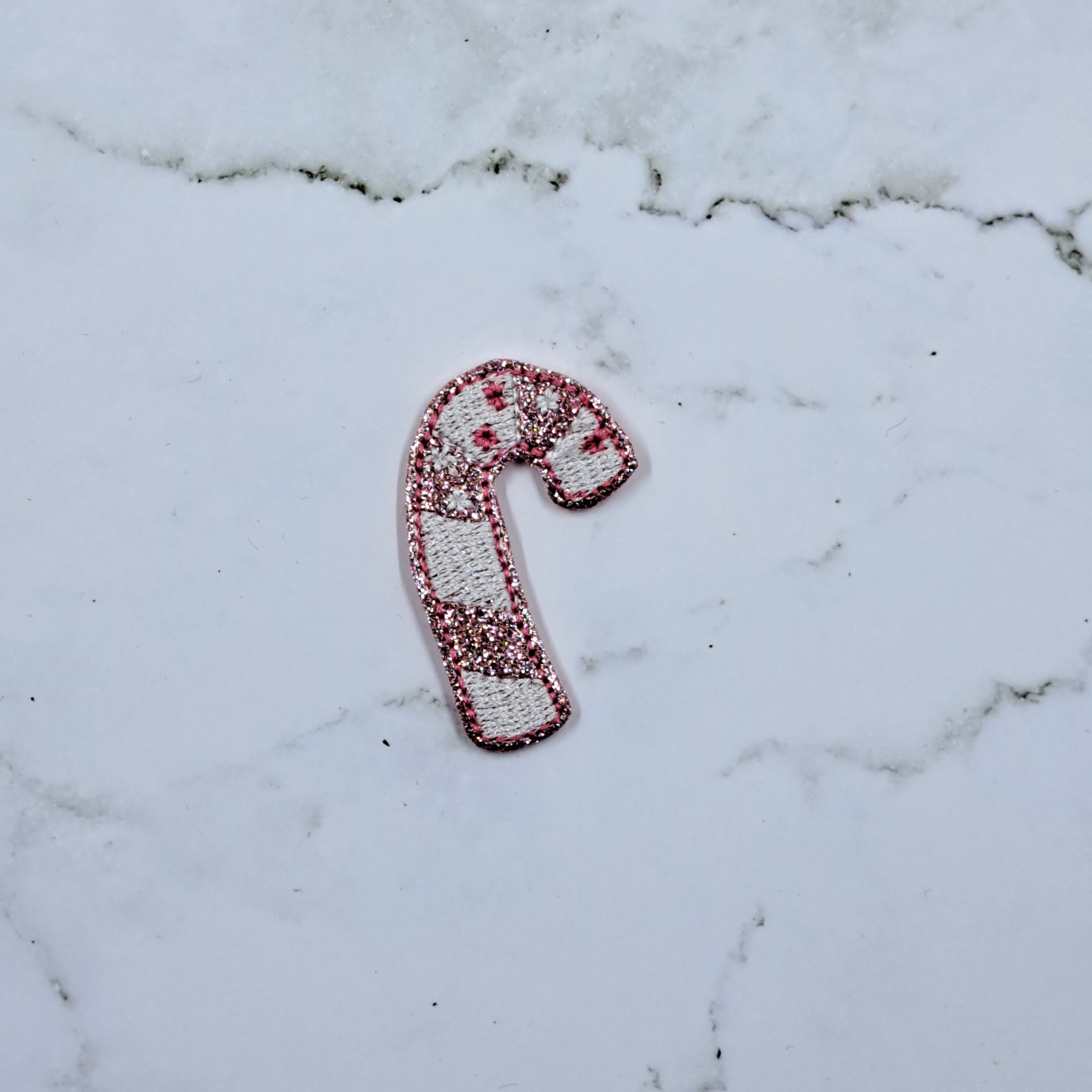 New Christmas Candy Cane Pink Sparkles