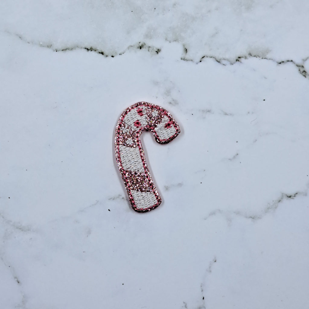 New Christmas Candy Cane Pink Sparkles