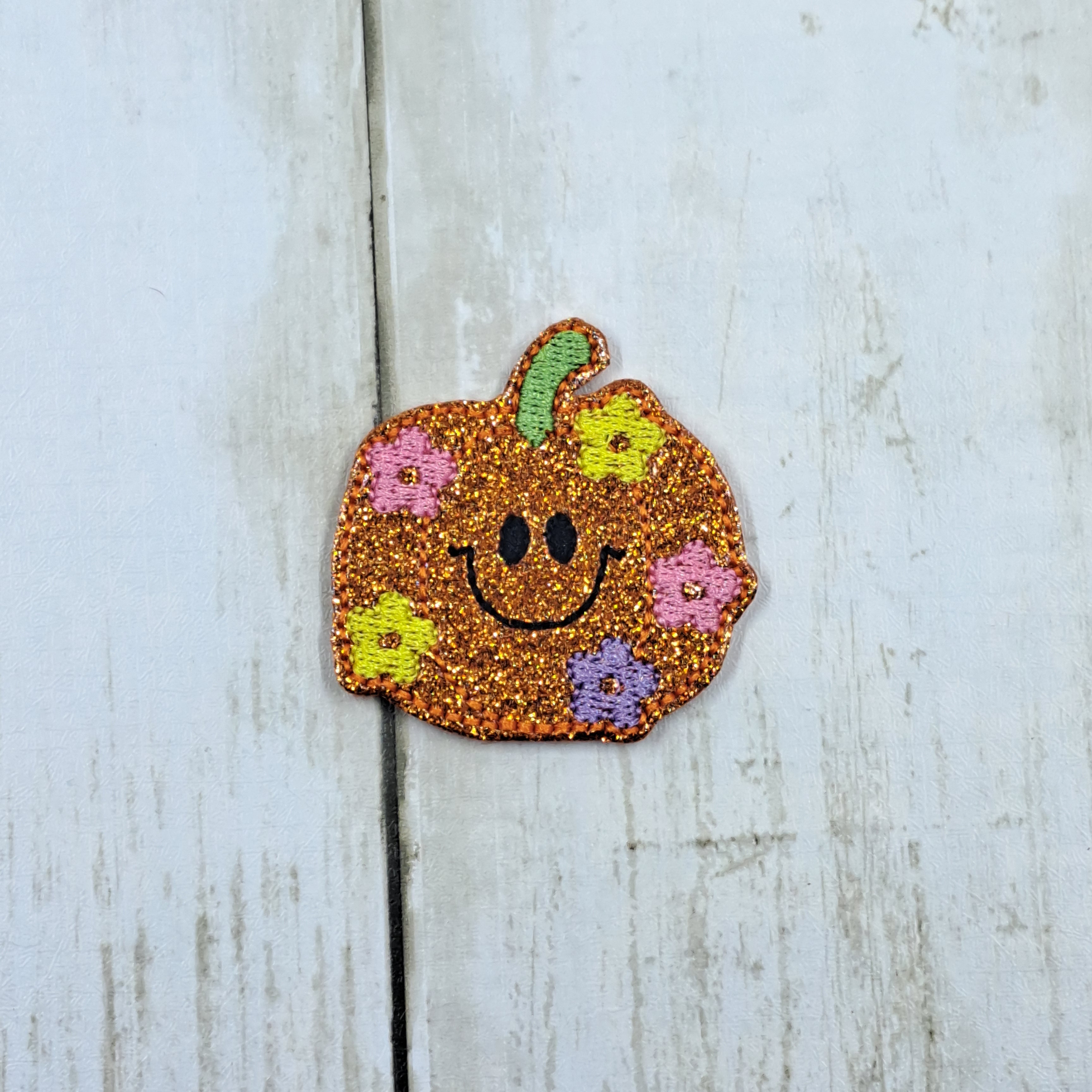 Floral Pumpkin Face