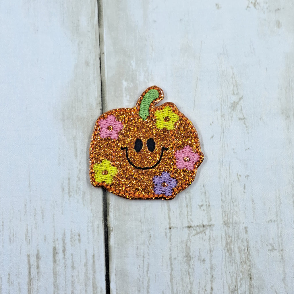 Floral Pumpkin Face