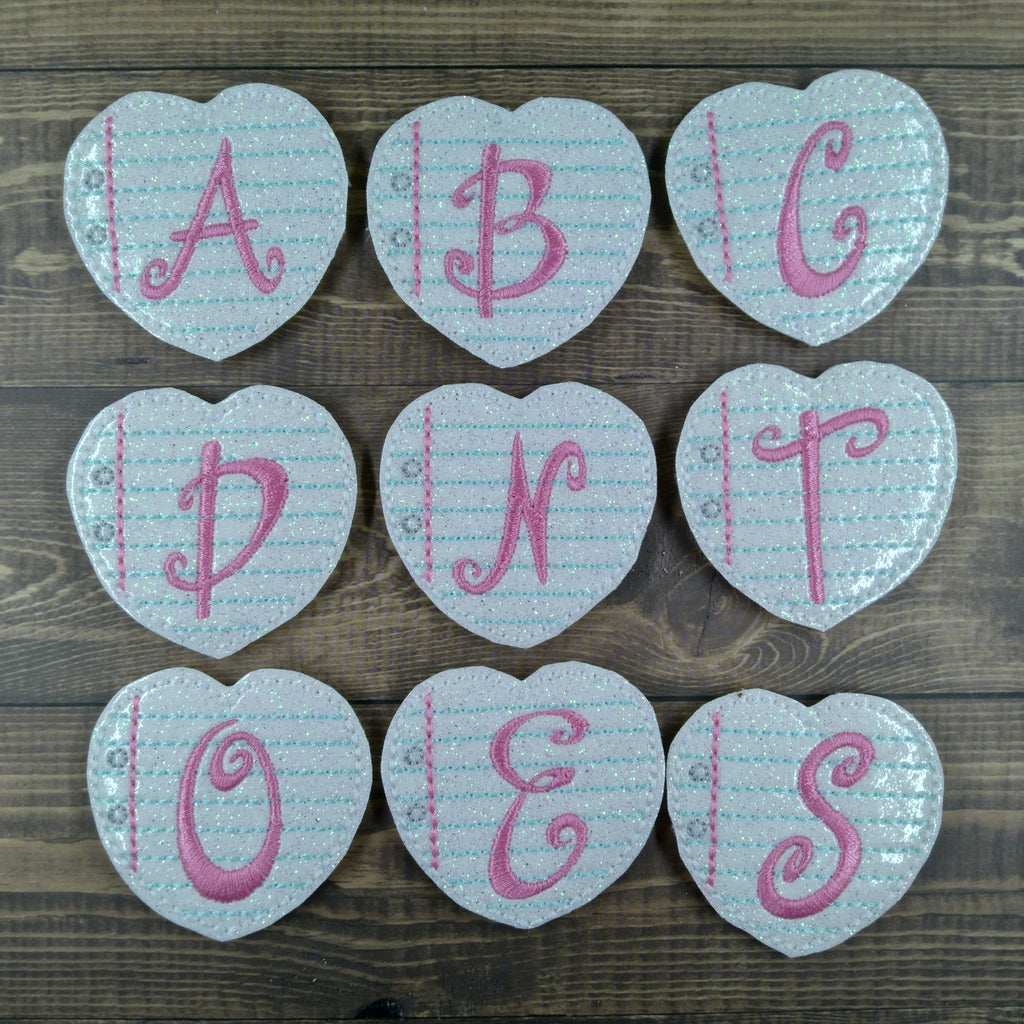 Back To School Note Paper Heart Letters