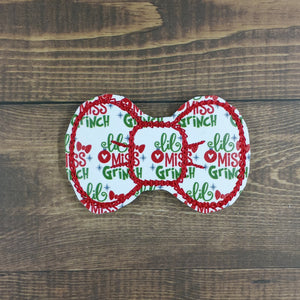 Little Miss Christmas Green Simple Bow