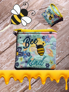 Zipper Pouch Bee Kind