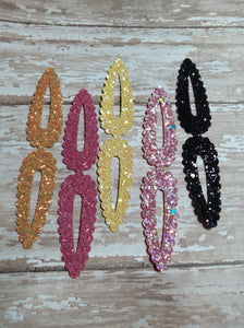 Fall Glitter 2 Inch Snap Clip Covers