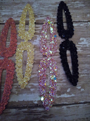 Fall Glitter 2 Inch Snap Clip Covers