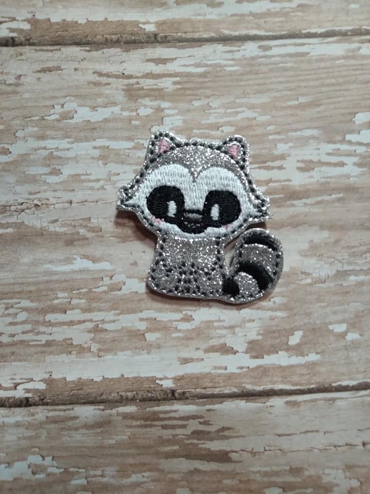 Animal Racoon Glitter Fall