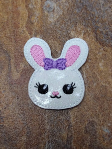 Easter Spring Glitter Bunny With Bow