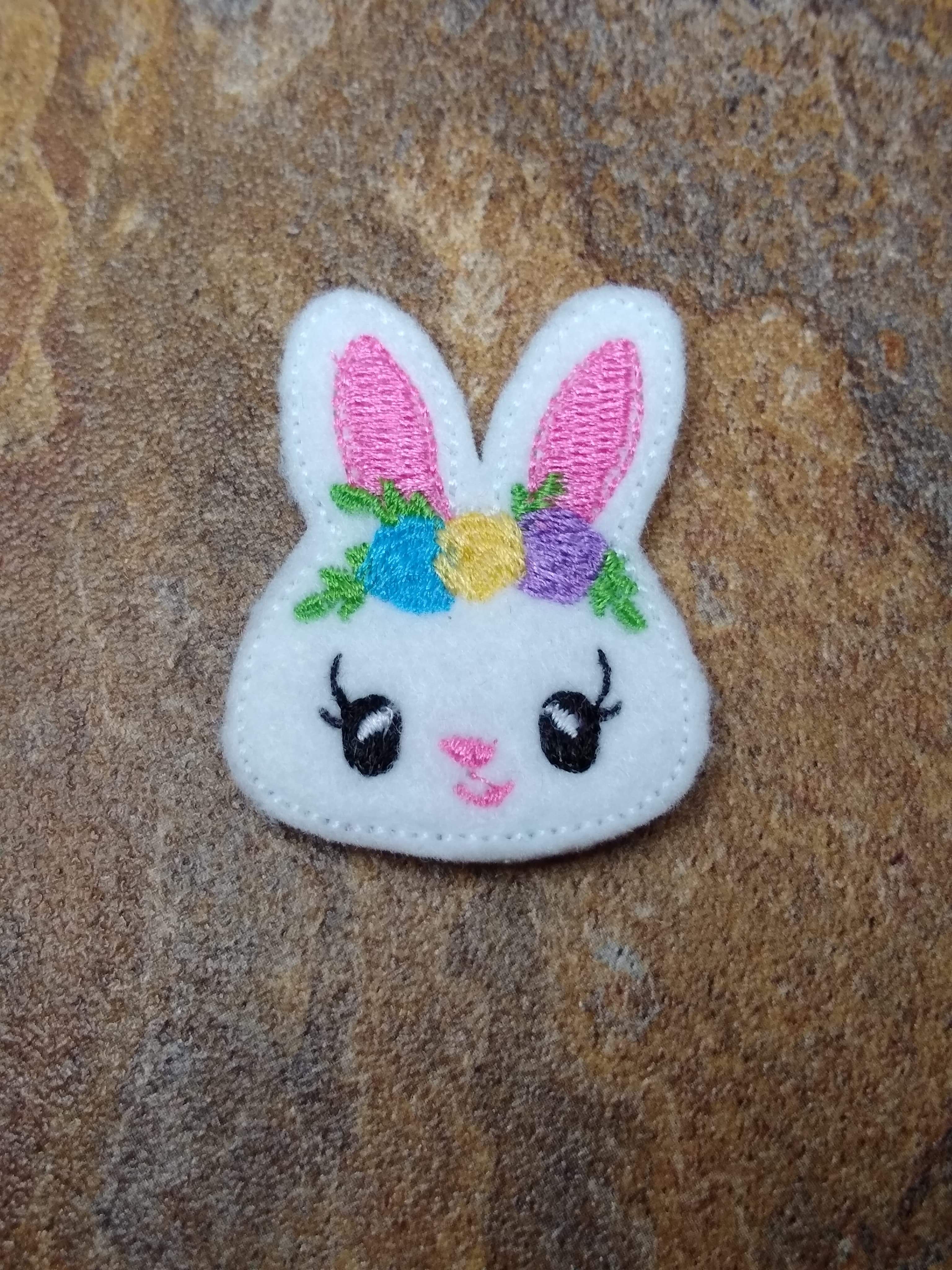 Animal Spring Floral Bunny Face